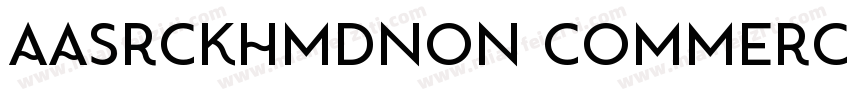 AaSRCKHMDNon commercialUse字体转换